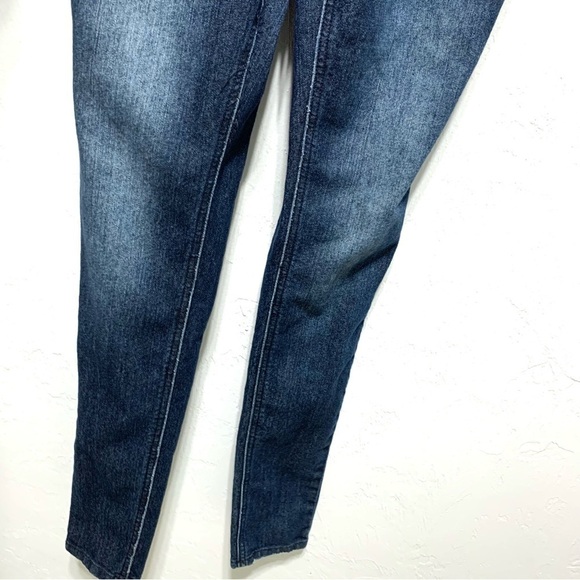 Tinseltown Overalls Dark Wash Blue Jeans Jumpsuit Skinny Leg Womens size Small - Picture 4 of 8